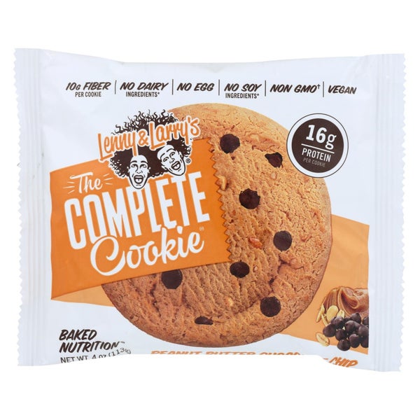 12-PACK OF Bar Portable Peanut Butter Chocolate Chip Lenny & Larry's Bakery 4 oz