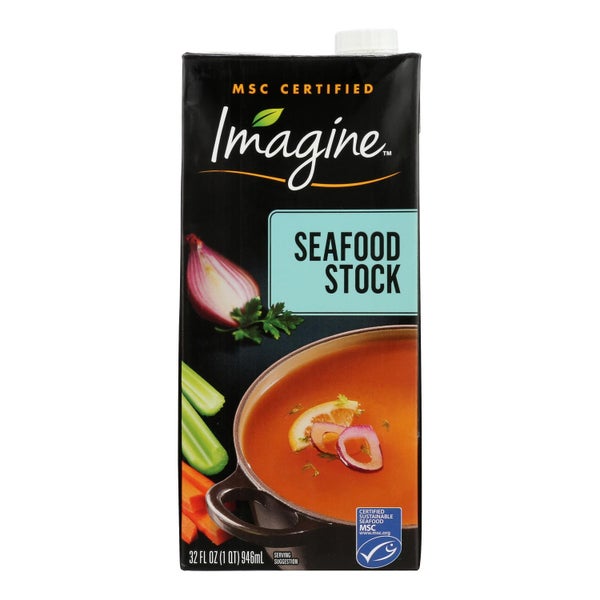 6-PACK OF Broth Seafood Stock Imagine 32 fz