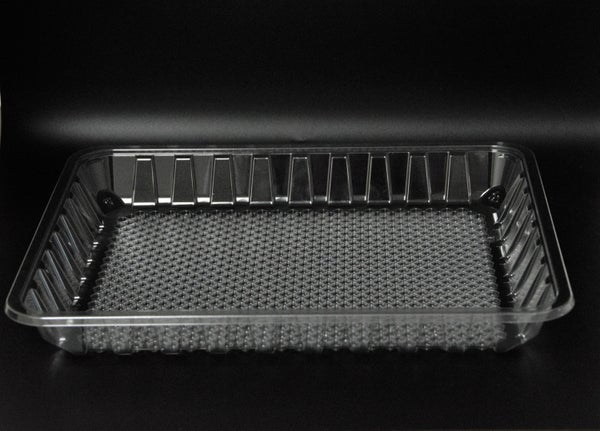 2-PACK OF Container Disp Meat Tray Clear 10.5x5.8x1.4" 600 counts