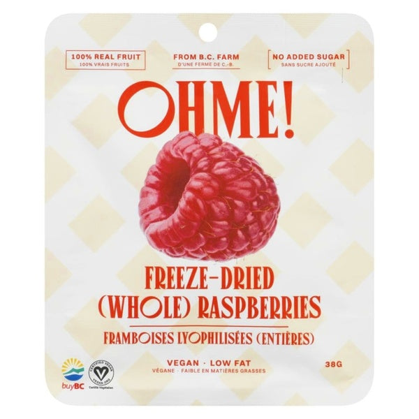 12-PACK OF Freeze-Dried Raspberries (Whole), No Sugar Added, Gluten-Free