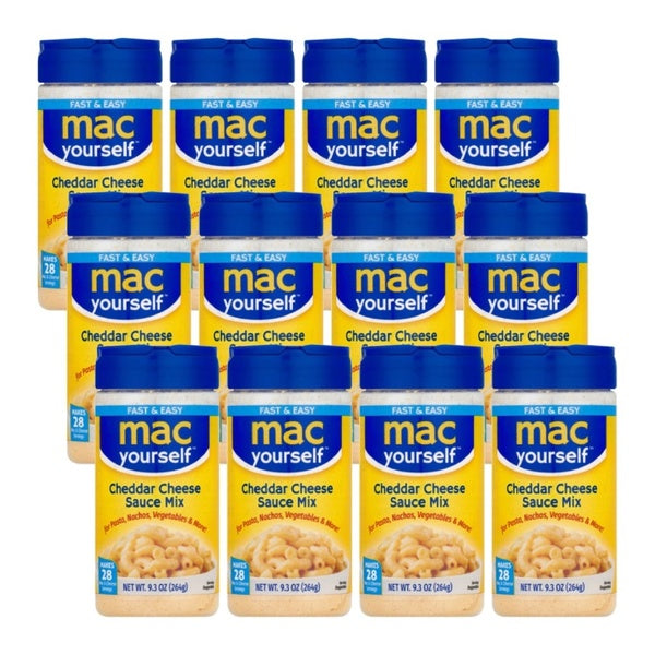12-PACK OF Mix Sauce Cheddar Cheese Mac Yourself 9.3 oz