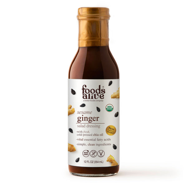 6-PACK OF Dressing Salad, Sesame Ginger Organic, Foods Alive