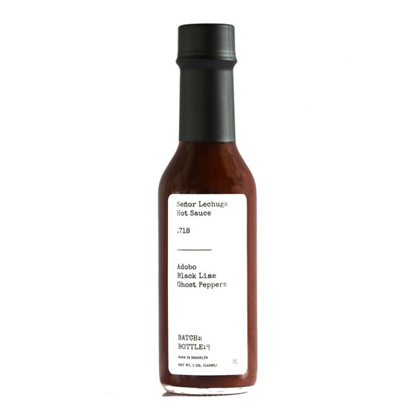 12-PACK OF Sauce Hot Adobo Black Lime Ghost Peppers .718, Senor Lechuga