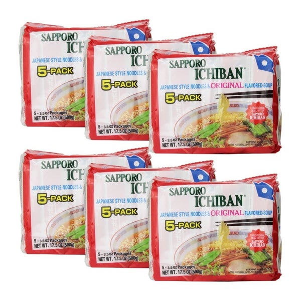 6-PACK OF Noodle Ramen Original Flavor Sapporo 17.5 oz