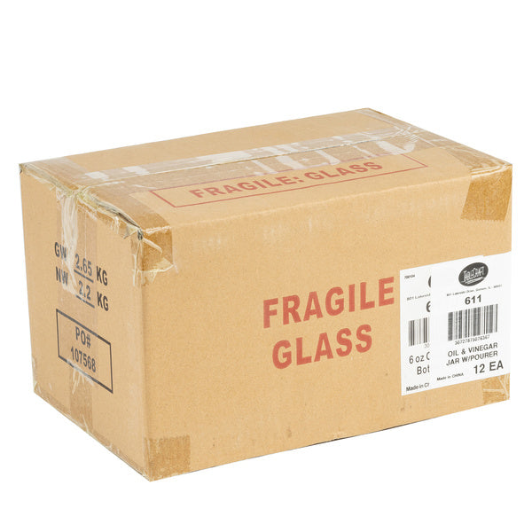 12 CT-PACK OF BOTTLE GLASS POUR OILVIN 6OZ