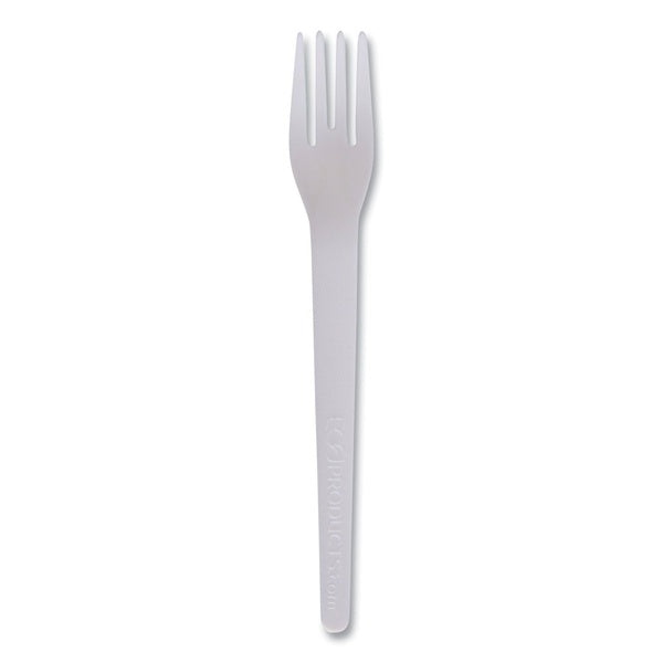 1000-PACK OF Cutlery Plastic Eco-Products EP-S012-W 6-Inch Compostable Forks - Sustainable Plant-Based Cutlery (1000 Count)