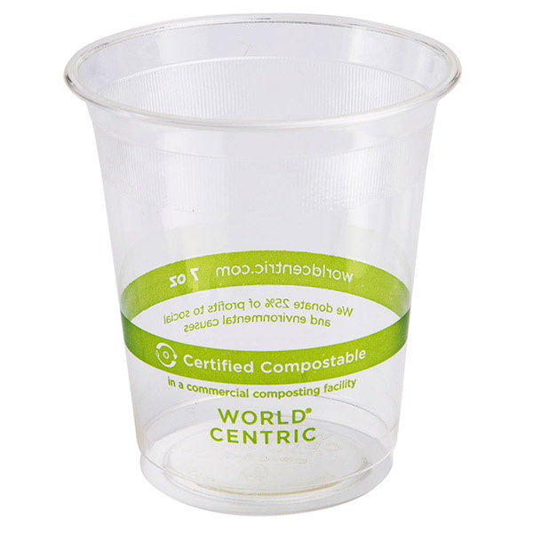 2000-PACK OF Cup Cold 7 oz World Centric Compostable PLA Cold Cups | 2000 count