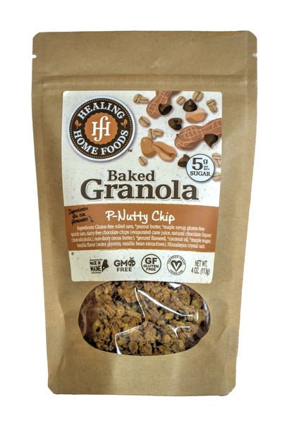 6-PACK OF Snack Granola, Grab 'n Go P-Nutty Chip 4 oz, Healing Home Foods