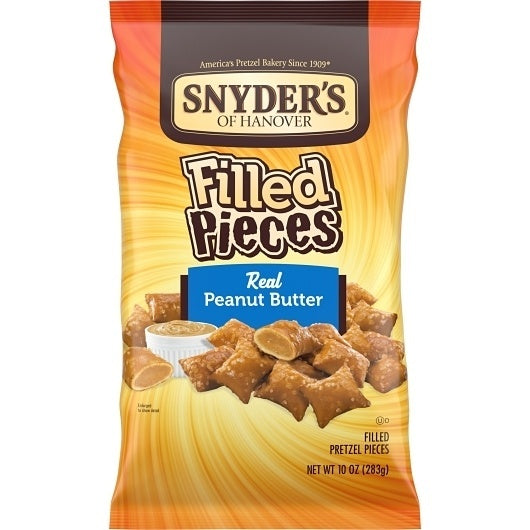 12-PACK OF Peanut Butter Filled Pretzel Pieces Snyders, 12 - 10 Oz