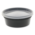 240-PACK OF Container Plas Pactiv Corp. YL2508B Newspring 8 oz. Black/Clear Plastic Microwavable Container - 240 Count, Perfect for Food Storage and Meal Prep