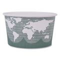 500-PACK OF Container Cmpstbl Eco-Products EP-BSC12-WA 12 oz World Art Compostable Paper Food Containers - Green - 500 Count