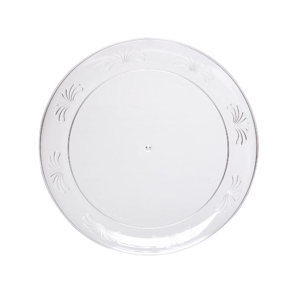 10-PACK OF PLATE PLAS CLR 6" RDG DESIGN