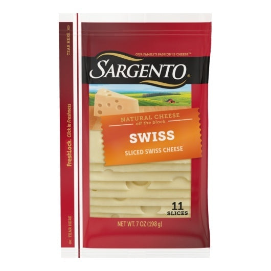 9-PACK OF Swiss Natural Cheese Slices Sargento, 9 - 7 Oz