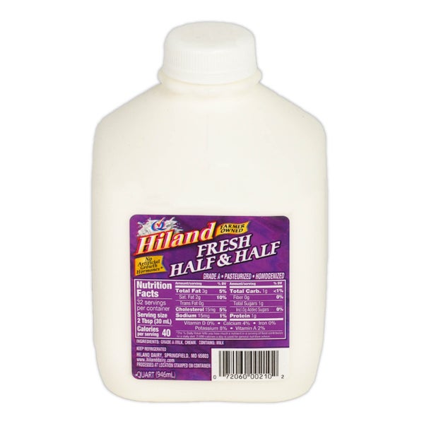 9-PACK OF CREAM HALF & HALF FRESH QT