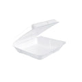 200-PACK OF CONTAINER FOAM WHITE HINGED LID