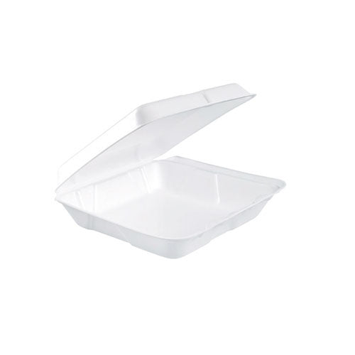 200-PACK OF CONTAINER FOAM WHITE HINGED LID