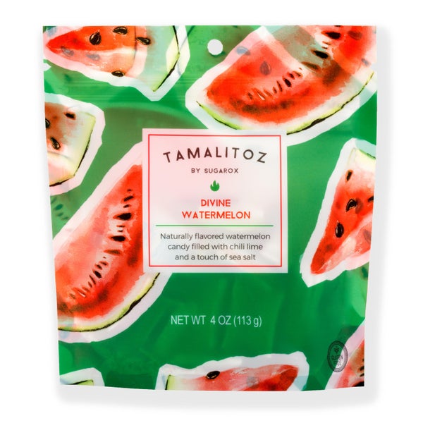 12-PACK OF Candy Hard, Divine Watermelon Tamalitoz, Sugarox Candy Studio