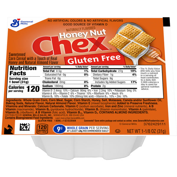 96-PACK OF CEREAL HNY NUT CHEX GLTNFR BWL