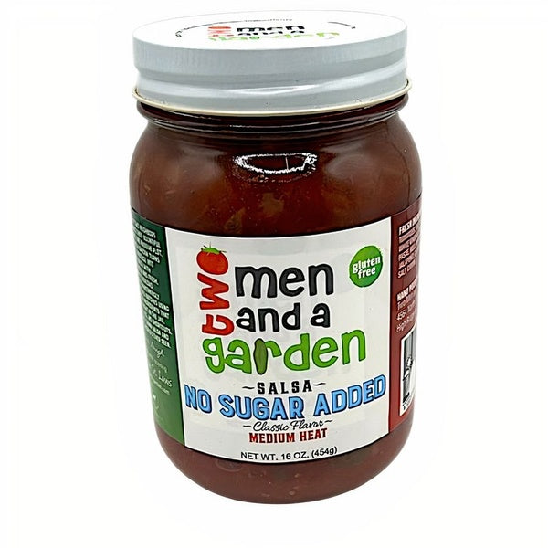 6-PACK OF Salsa Medium, No Sugar Added, Two Men and a Garden