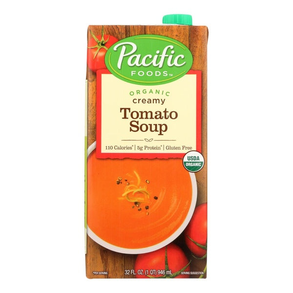 12-PACK OF Soup Creamy Tomato Organic Pacific Natural 32 fz