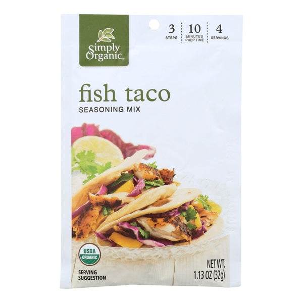 12-PACK OF Seasoning Taco Fish Organic Simply Organic 1.13 oz