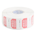 1000CT-PACK OF LABEL ROLL WEDNESDAY 1 RED