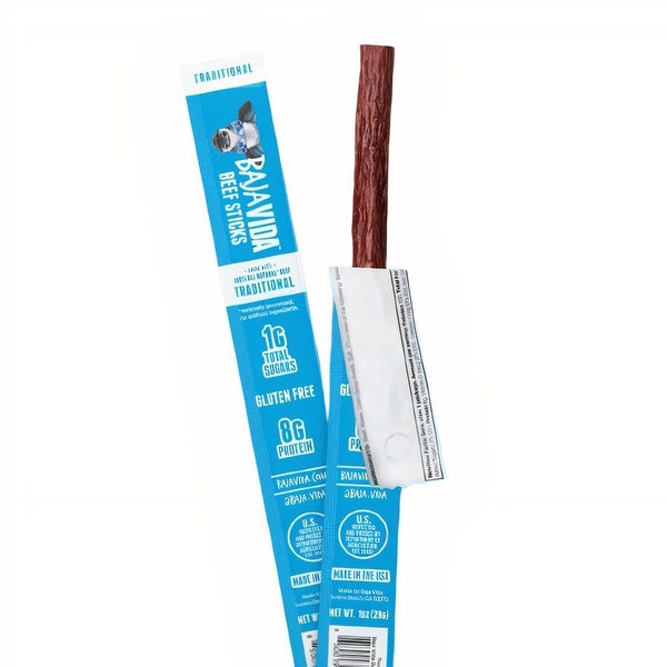 48-PACK OF Beef Stick, Traditional, Baja Vida Snacks
