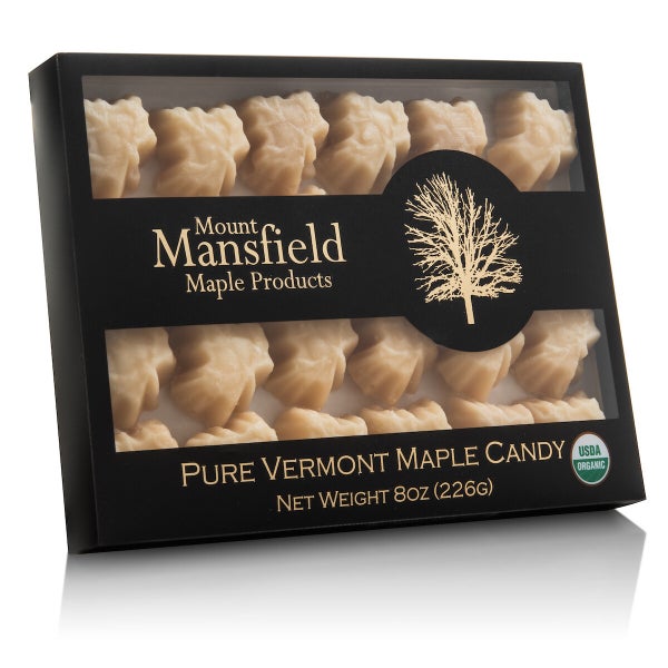 12-PACK OF Candy Maple Maple Sugar Organic, Mount Mansfield Products