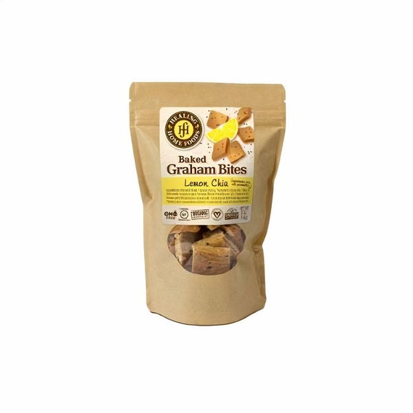 6-PACK OF Graham Bites Baked Lemon Chia, Healing Home Foods