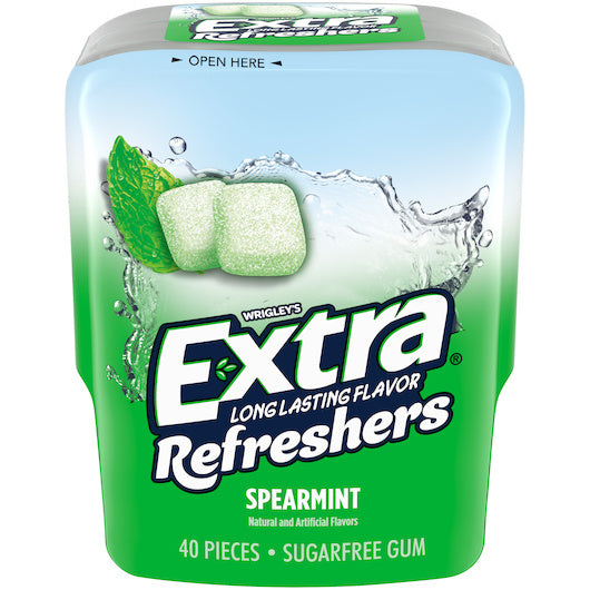 24-PACK OF Refreshers Spearmint Extra Chewing Gum, 4 - 6 - 40 Pc