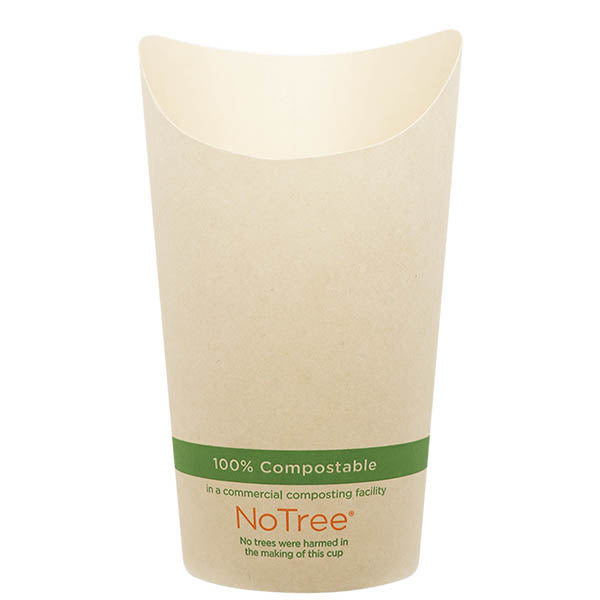 1000-PACK OF SCOOP PAPER World Centric Compostable 7.5 oz French Fry Cups NoTree Paper Scoop | 1000 count