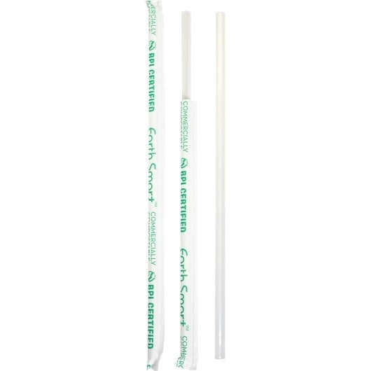 1200-PACK OF 10.25 Inch Wrapped Straws Compostable D&W Fine Pack, 4 - 300 - 300 Ea