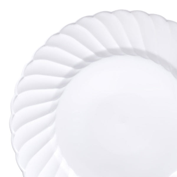 10-PACK OF Plate Pasta 6" White Plastic Pastry
