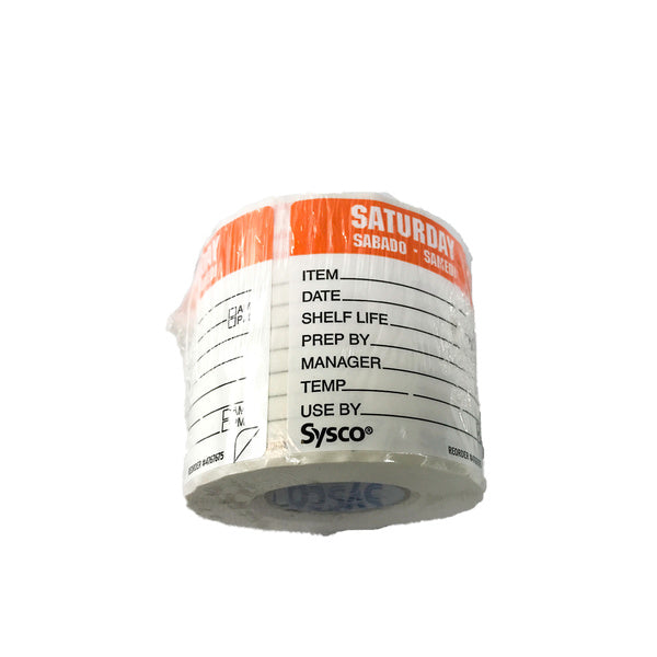 250 CT-PACK OF LABEL ROLL 2X2 PLAST SAT ORNGE
