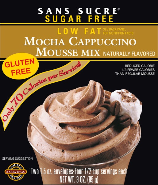 12-PACK OF Baking Mix Mocha Cappuccino Mousse Sugar Free, Bernard Food Industries