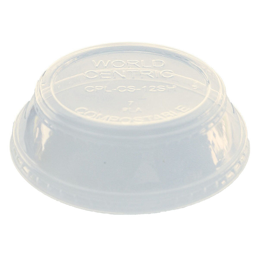1000-PACK OF Cup/Lid PLA Lids w/ Portion Holder | Fits 9Q-24 oz World Centric Cold Cups | 1000 count