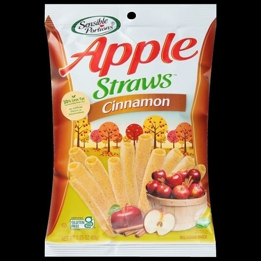 6-PACK OF Sensible Portions Veggie Straws Apple Cinnamon Hain'S, 6 - 2.25 Oz