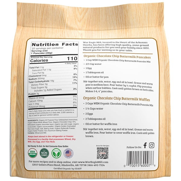 4-PACK OF MIX PANCAKE CHOC CHIP ORGANIC