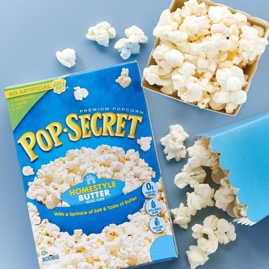 6-PACK OF Homestyle Buttered Microwave Popcorn Pop Secret, 6 - 9.6 Oz