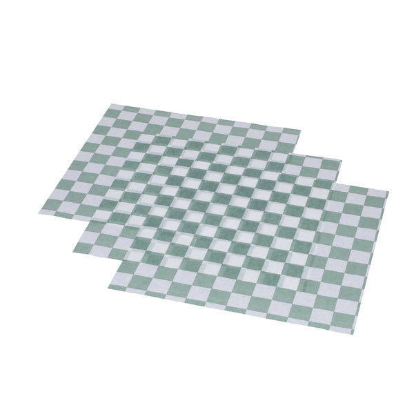 1-PACK OF LINER BASKET GREEN CHECK 12X12