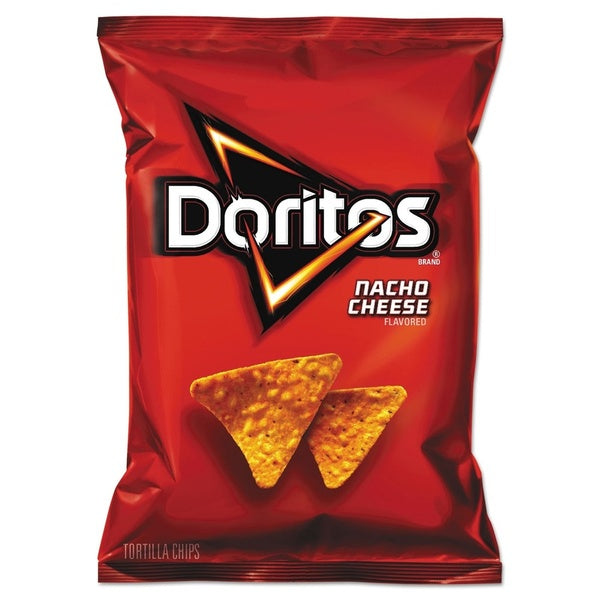 64-PACK OF Chip Tortilla Doritos Nacho Cheese Tortilla Chips - 1.75 oz Bags (64 Count) - Perfect for Parties and Snacking