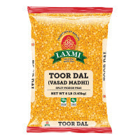 5-PACK OF Pea Pigeon Laxmi Vsd Madhi Toor Dal 5x8lb Bag