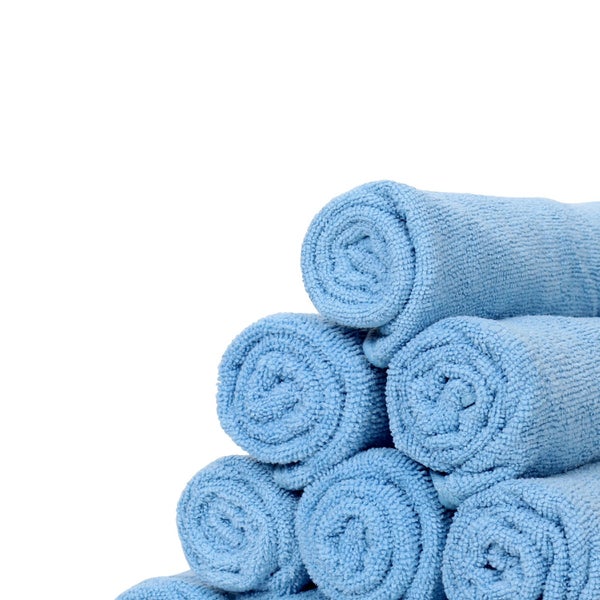 12 CT-PACK OF TOWEL HAND MICRFBR BLU