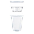 500-PACK OF Container Insert Dart PF35C1CP 12 oz. Clear Plastic Grab and Go Kit with Insert - Perfect for Snacks on the Move (500 Count)
