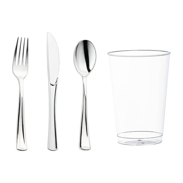 120-PACK OF Set Cutlery w/ Cup Disposable