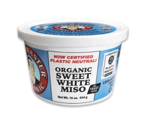6-PACK OF Paste Miso Organic Non-Gmo Less-Sodium Sweet White Miso 6 X 1 Lb