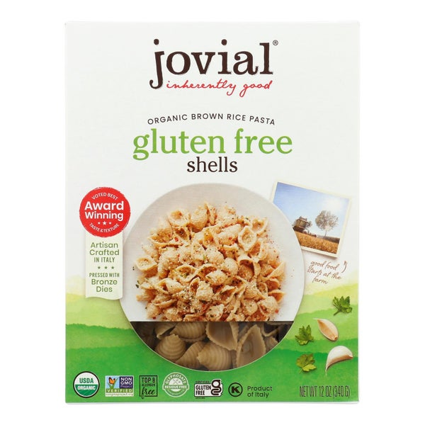12-PACK OF Pasta Shell Organic Brown Rice Jovial 12 oz