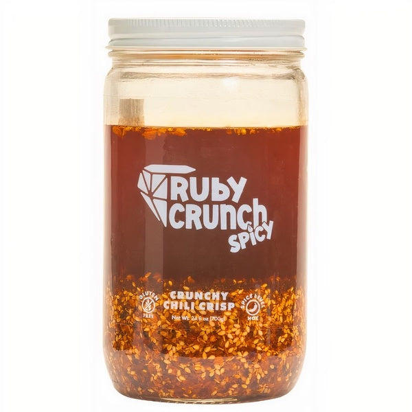 3-PACK OF Sauce Chili Crisp Spicy Foodservice Ruby Crunch, 5 Lakes Flavor
