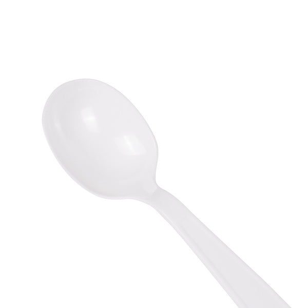 1000-PACK OF Spoon Soup Karat 1,000 ct PS Plastic Heavy Weight Soup Spoons Wrapped, White