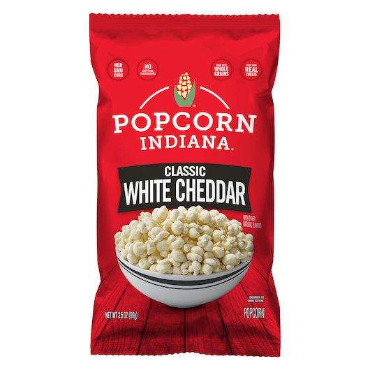 6-PACK OF White Cheddar Popcorn Popcorn Indiana, 6 - 3.5 Oz